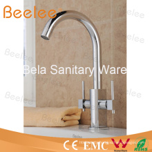 Durable Brass Filtration 3 Way Kitchen Tap with Double Lever Handle Swivel Spout